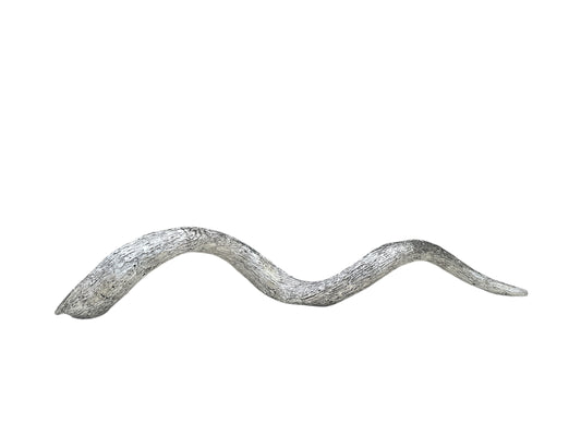 Sterling Silver Full-Coated Kudu Shofar | Hand-Crafted Ceremonial Horn | Unique Collector's Piece