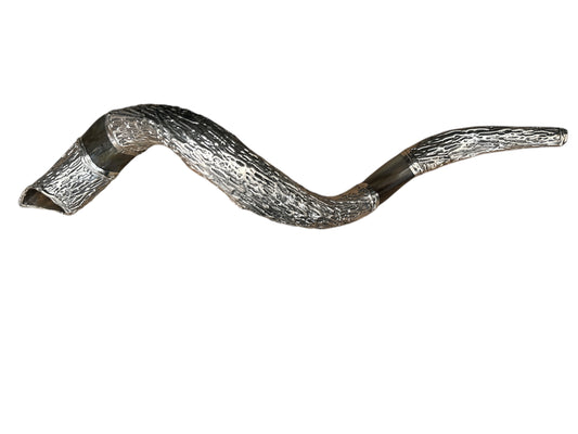 Sterling Silver Lion of Judah Kudu Shofar | Hand-Crafted Ceremonial Horn | Unique Collector's Piece