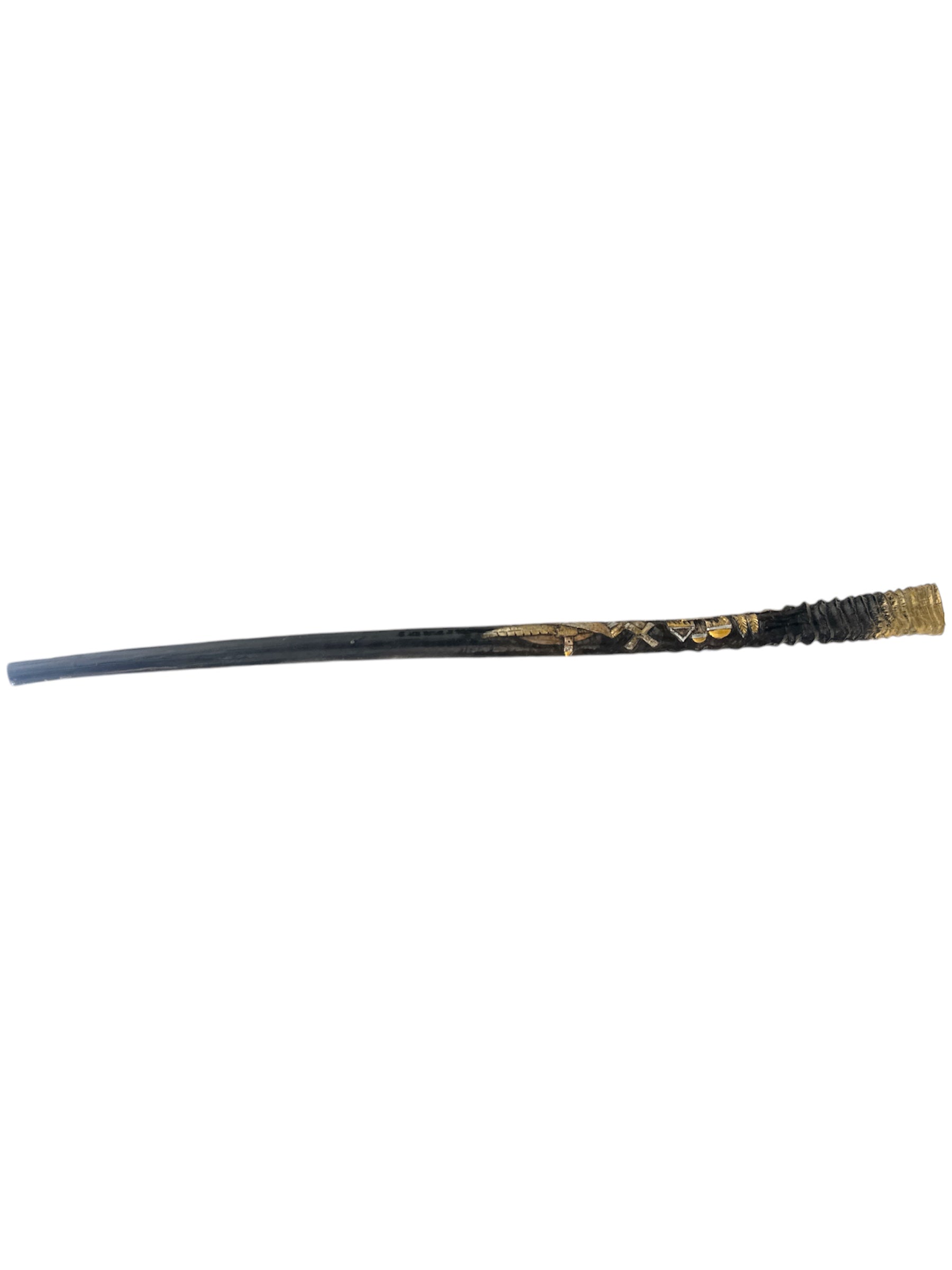 Limited edition Jerusalem skyline oryx shofar with gold engraving