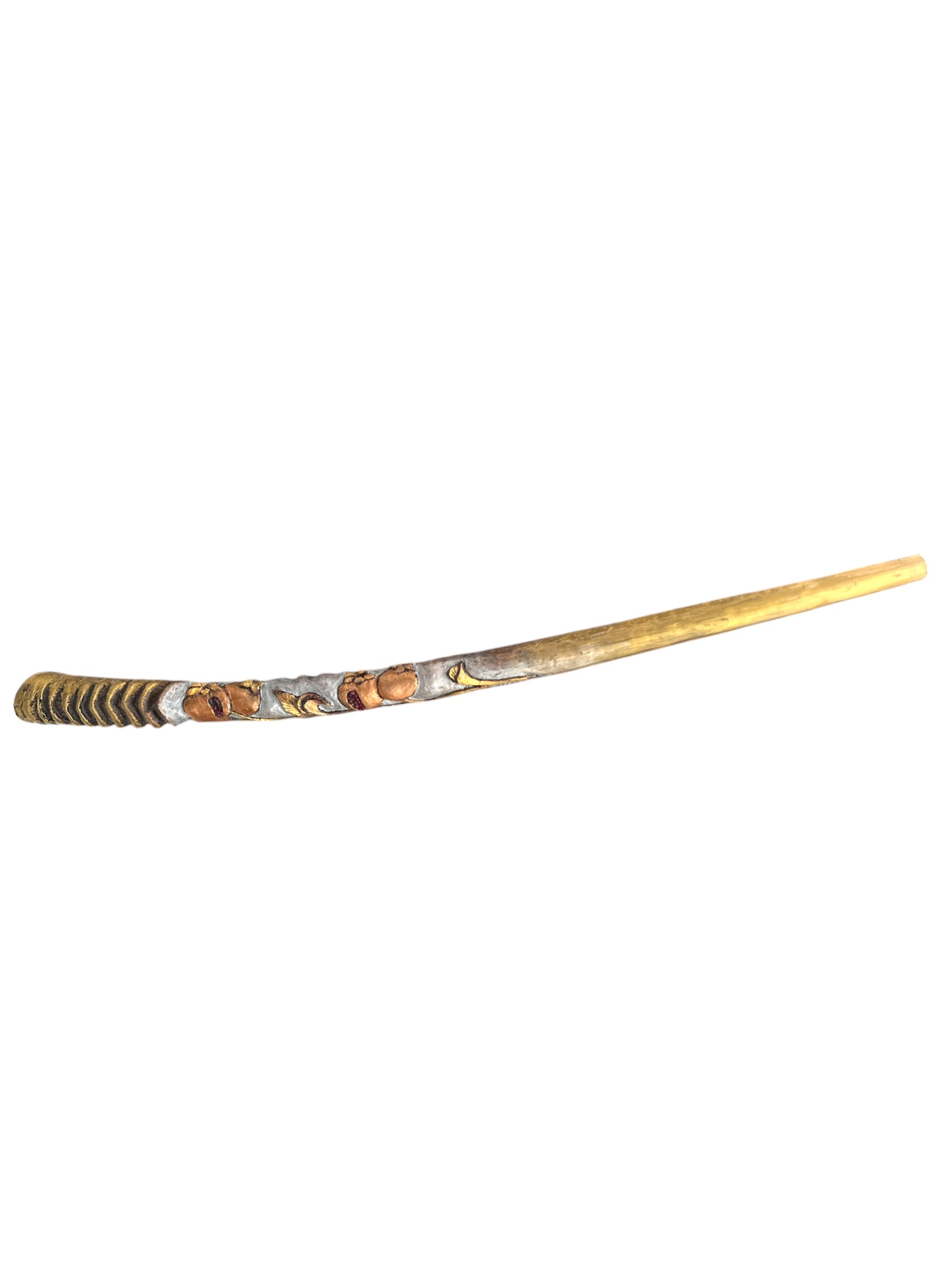 Limited edition pomegranate oryx shofar, hand-engraved rose gold design