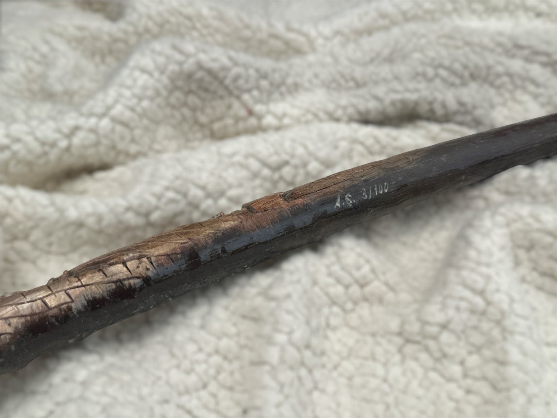 Numbered limited edition oryx shofar with biblical symbols