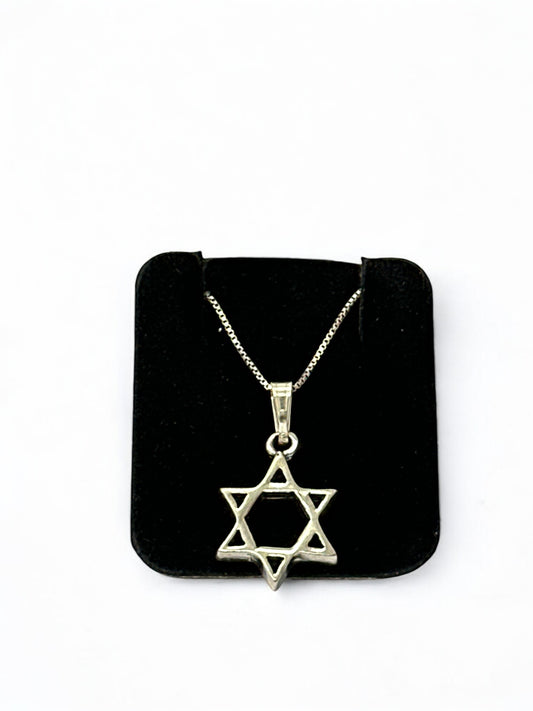Star of David Pendant Necklace | Sterling Silver 925 Chain | Made in Israel