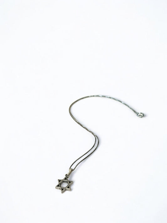Star of David Pendant Necklace | Sterling Silver 925 Chain | Made in Israel